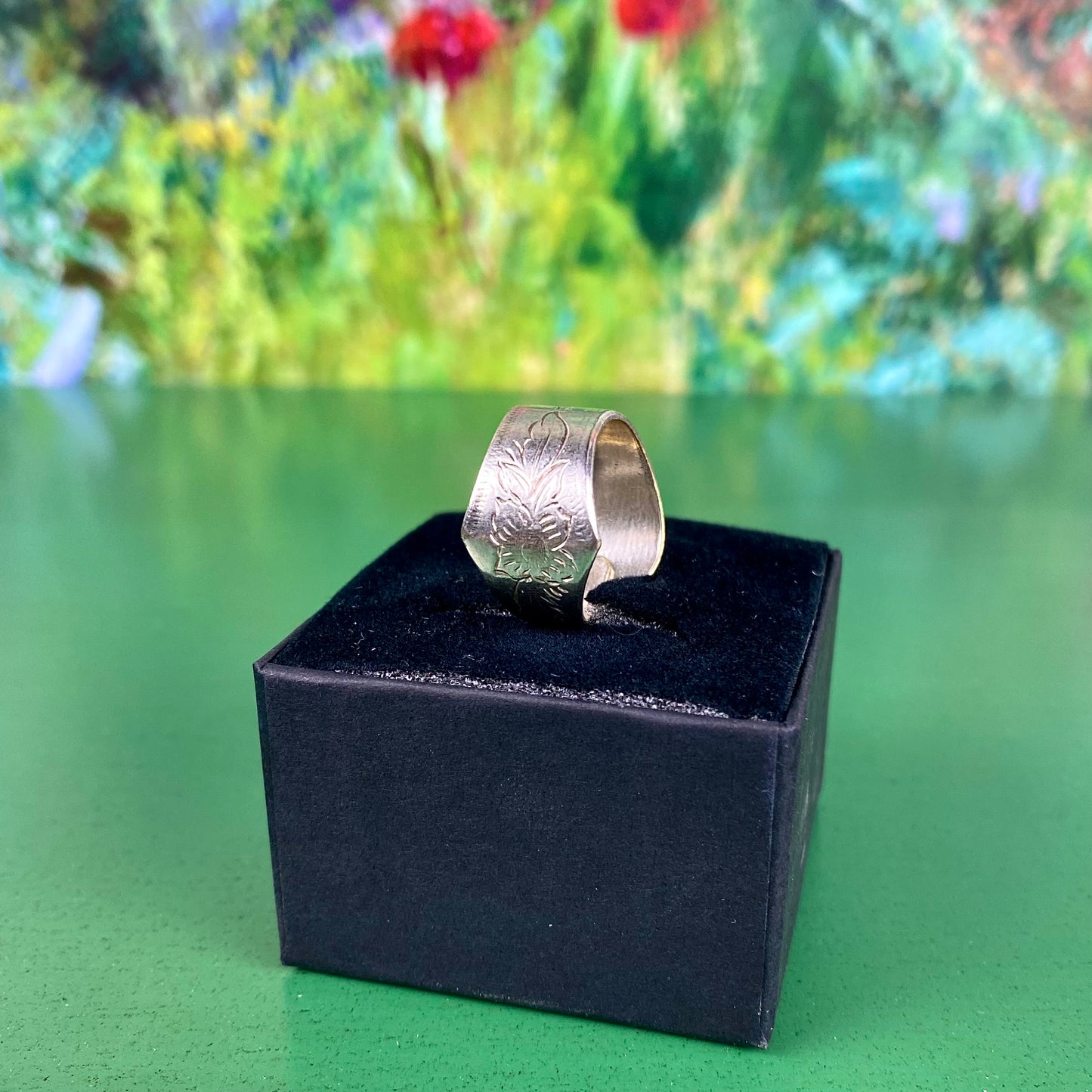 Handcrafted Silver-Plated Flower Ring | Poppy