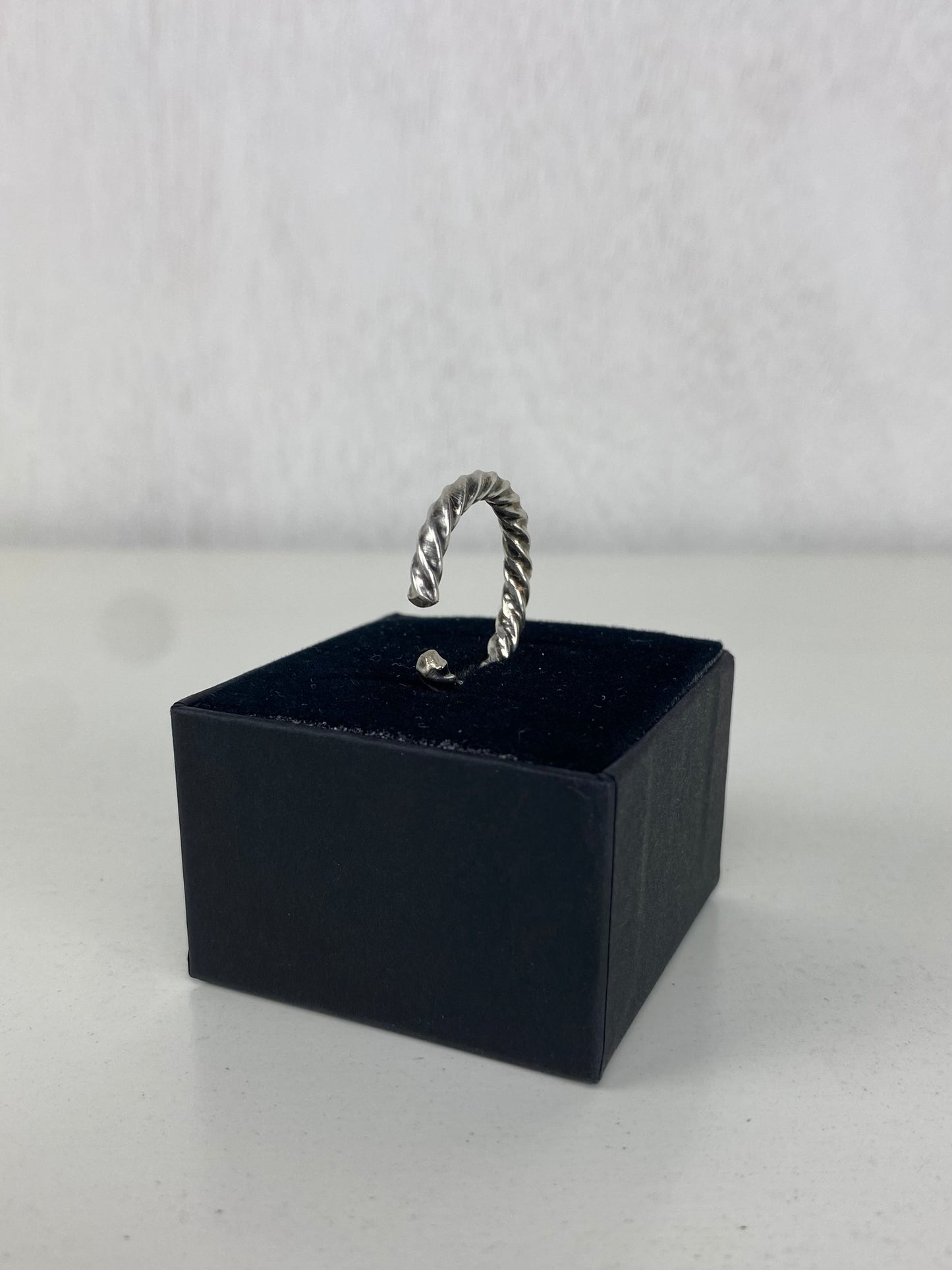 Handcrafted Silver-Plated Twisted Spoonring
