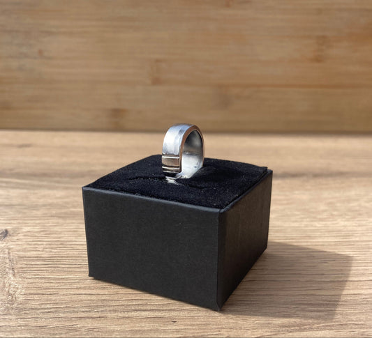 Handcrafted Vintage Spoon Ring - Stainless Steel | Dented