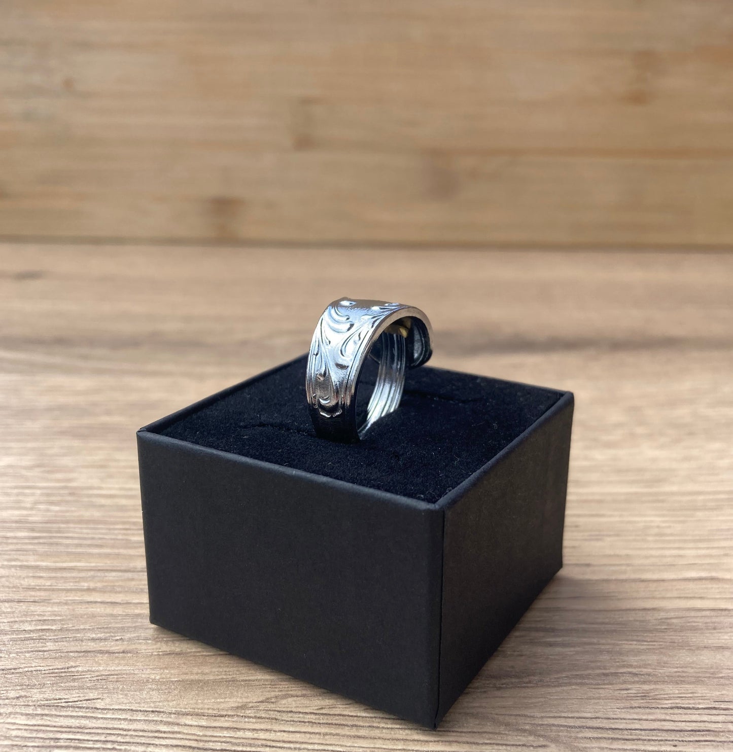 Handcrafted Vintage Spoon Ring - Tin-Plated | Celtic