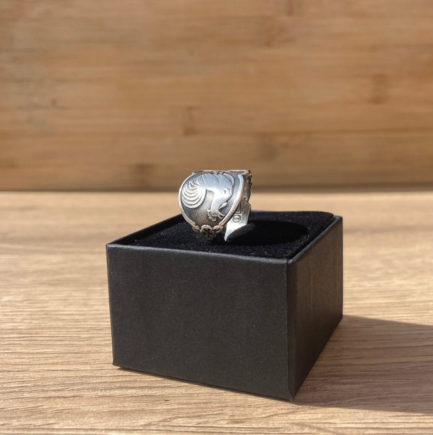 Handcafted Vintage spoonring - Silver-Plated | Hen