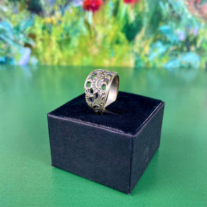 Handcrafted Brass Floral Ring | Garden