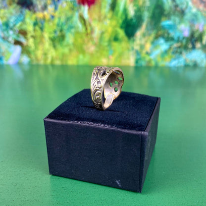 Handcrafted Brass Floral Ring | Garden