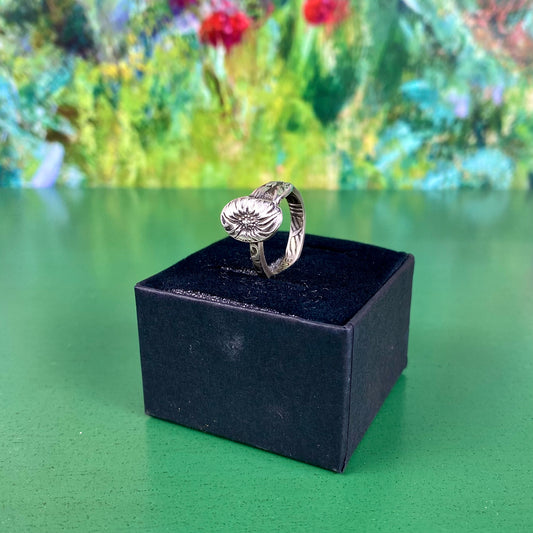 Handcrafted Silver-Plated Flower Ring | Bindweed