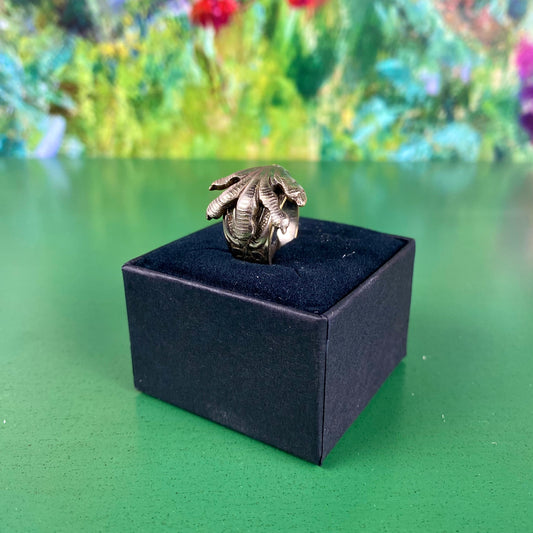 Handcrafted Stainless Steel Flower ring | Chestnut Leaf