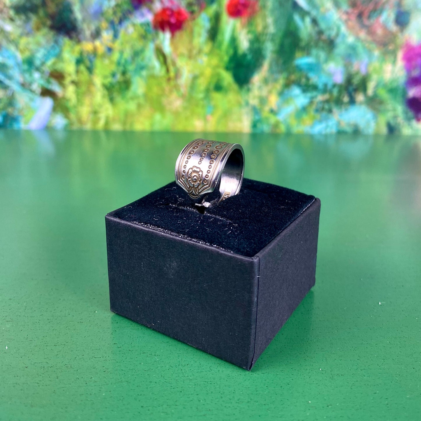 Handcrafted Stainless Steel Flower Ring | Rosette