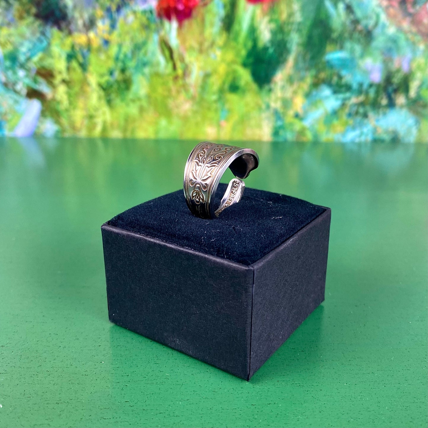 Handcrafted Stainless Steel Flower Ring | Rosette