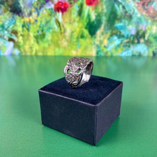 Handcrafted Stainless Steel Floral Ring | Yard