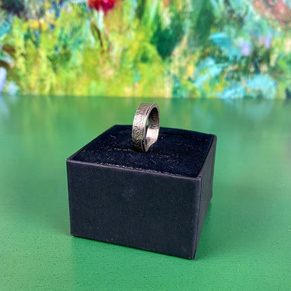 Handcrafted Nickel-Copper Flower Coinring | Swiss rappen