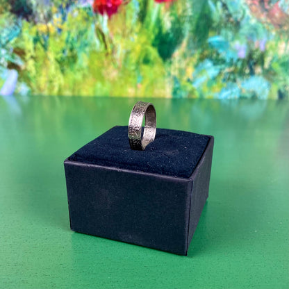 Handcrafted Nickel-Copper Flower Coinring | Swiss rappen
