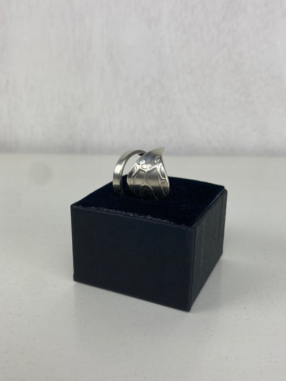 Handcrafted Silver-Plated Spiral Spoonring