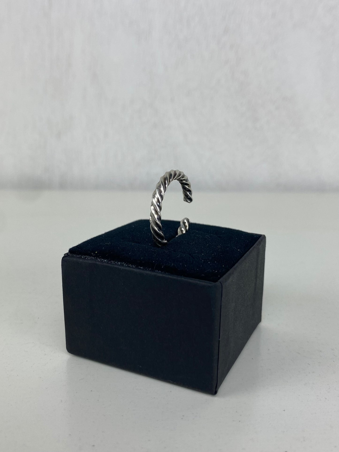 Handcrafted Silver-Plated Twisted Spoonring