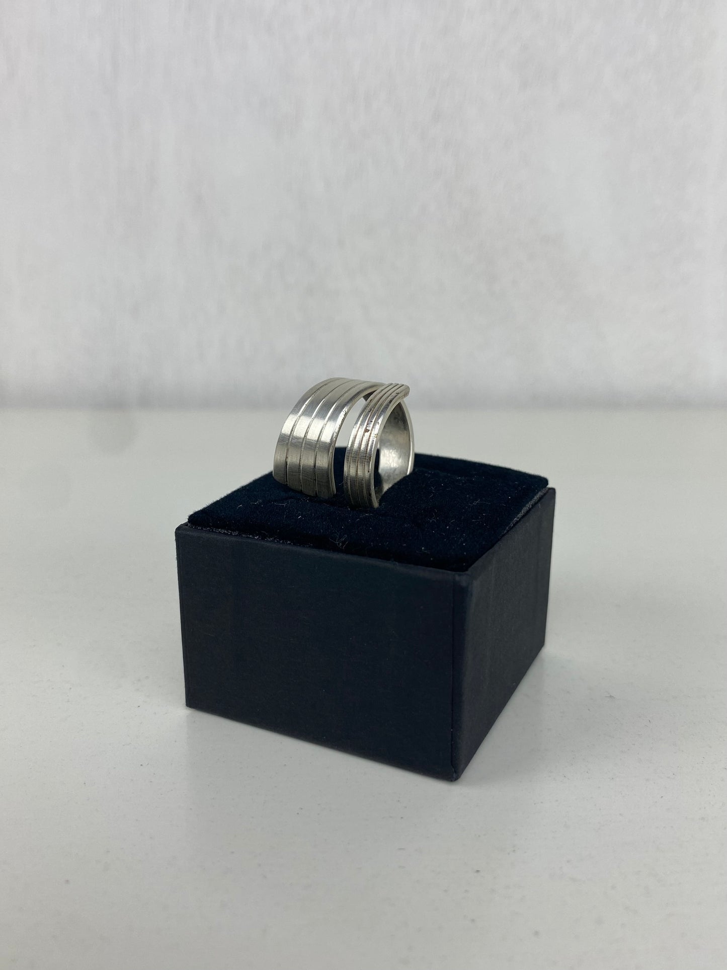 Handcrafted Silver-Plated Spiral Spoonring