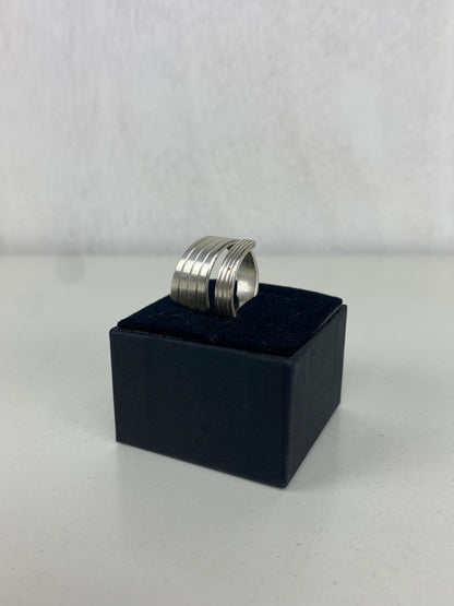 Handcrafted Silver-Plated Spiral Spoonring