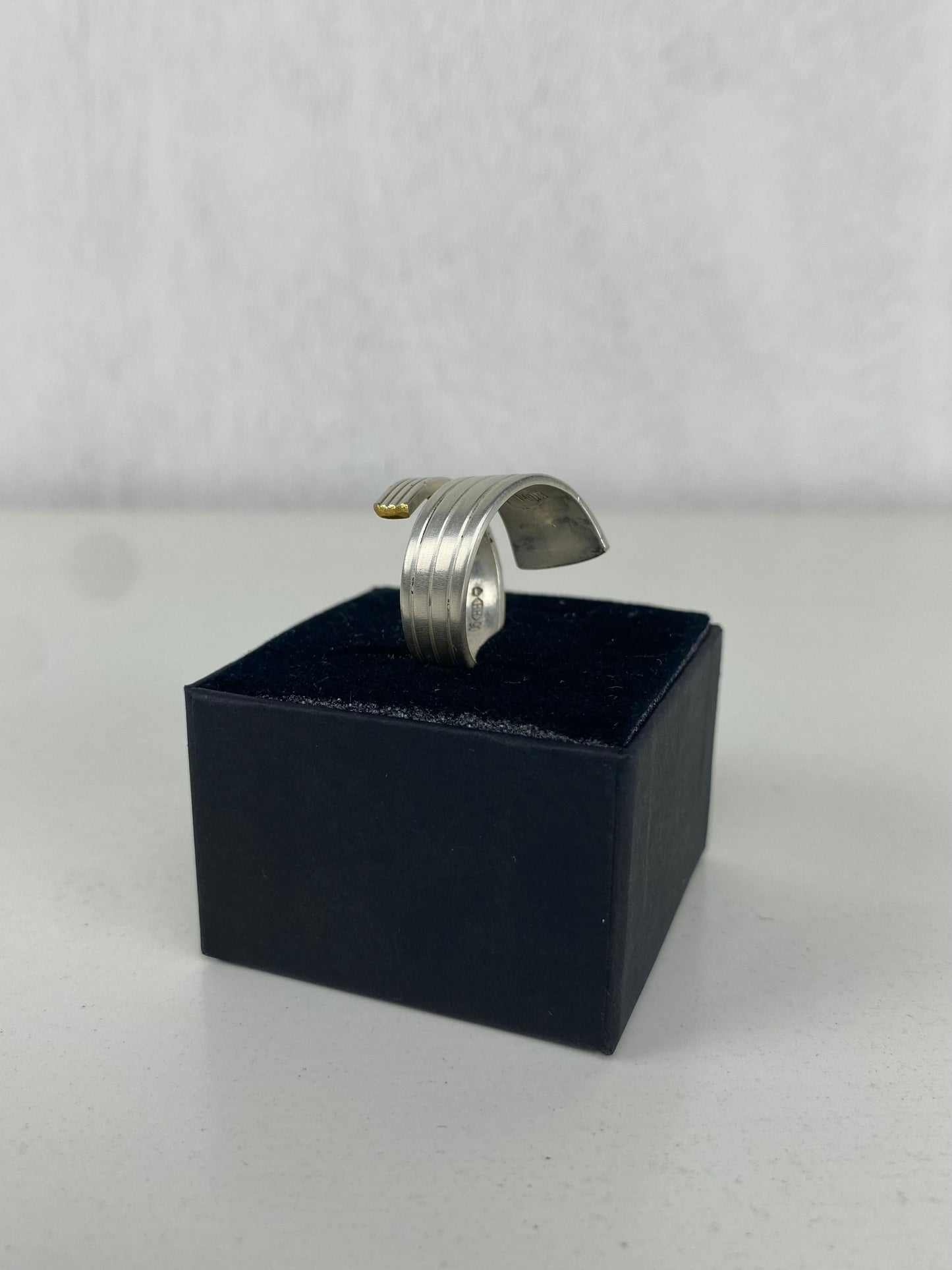 Handcrafted Silver-Plated Spiral Spoonring