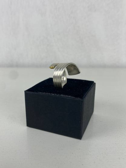 Handcrafted Silver-Plated Spiral Spoonring