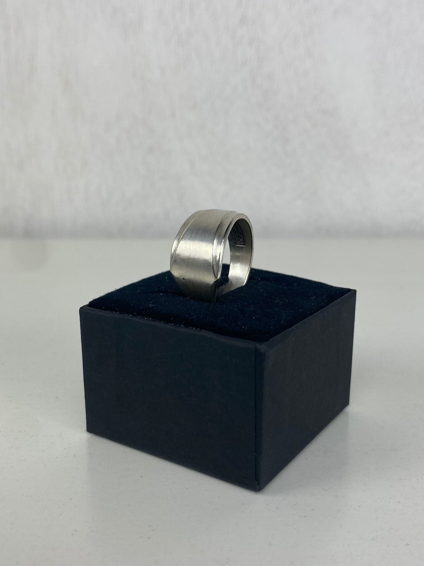 Handcrafted Silver-Plated Dented Spoonring