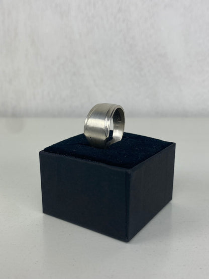 Handcrafted Silver-Plated Dented Spoonring