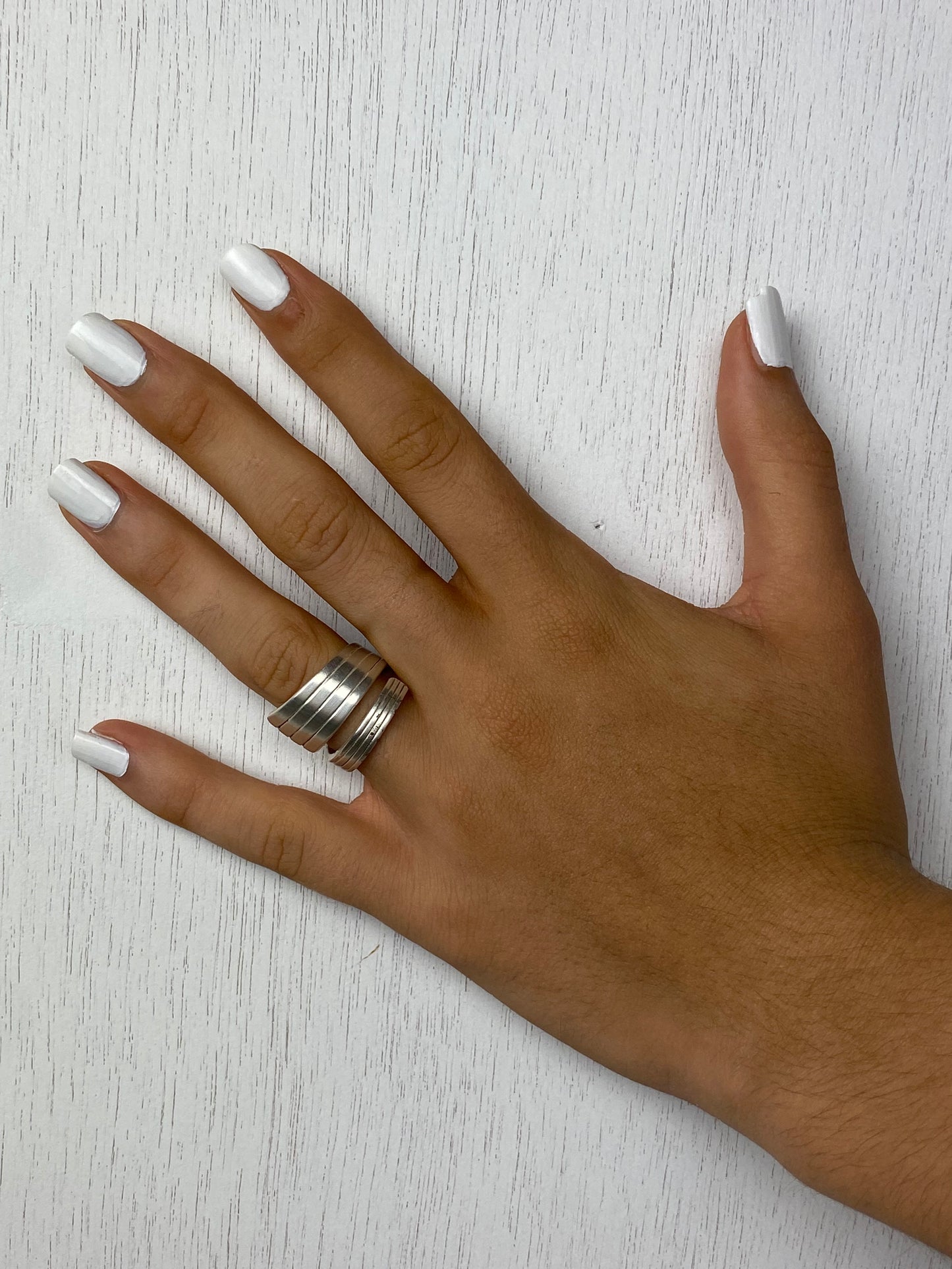 Handcrafted Silver-Plated Spiral Spoonring
