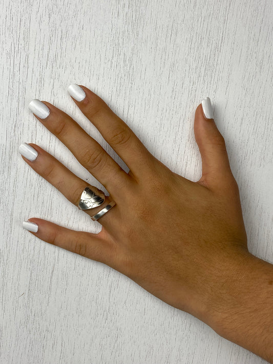 Handcrafted Silver-Plated Spiral Spoonring
