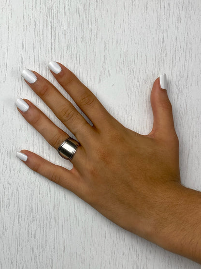 Handcrafted Silver-Plated Spoonring