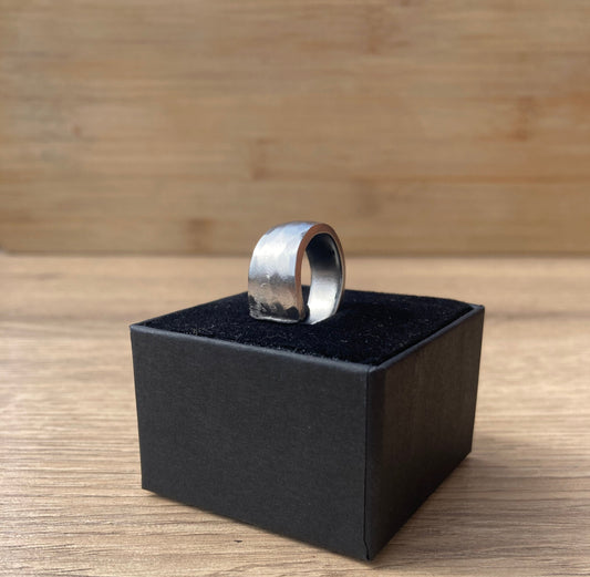 Handcrafted Vintage Spoon Ring - Stainless Steel | Dented