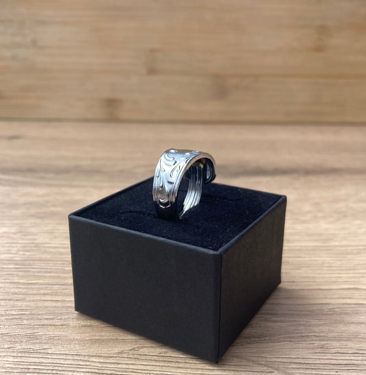 Handcrafted Vintage Spoon Ring - Tin-Plated | Celtic
